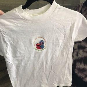 Hanes Sesame Street crop baby tee small